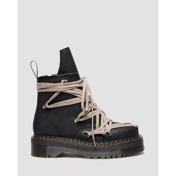 DR. MARTENS X RICK OWENS FW25 1460 QUAD SOLE MEGALACE BOOT OILY NUBUCK COW main image 4